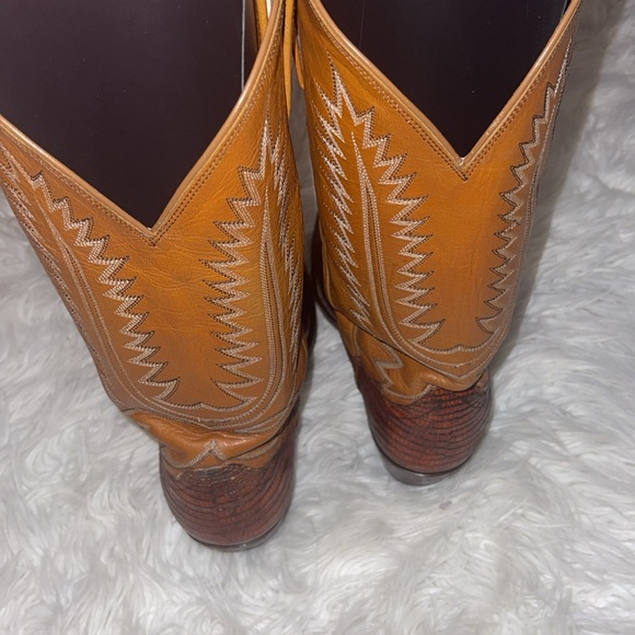 Dan Post Brown and Tan Cowboy & Western Boots - Picture 2 of 3